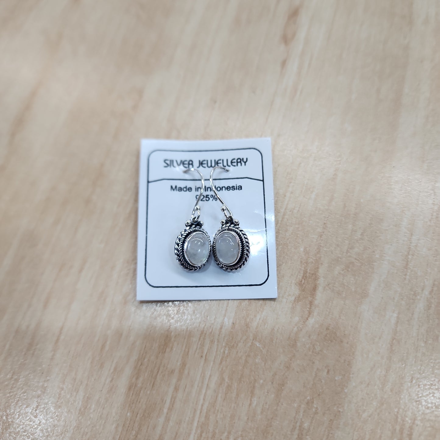 Oval Earrings - Moonstone