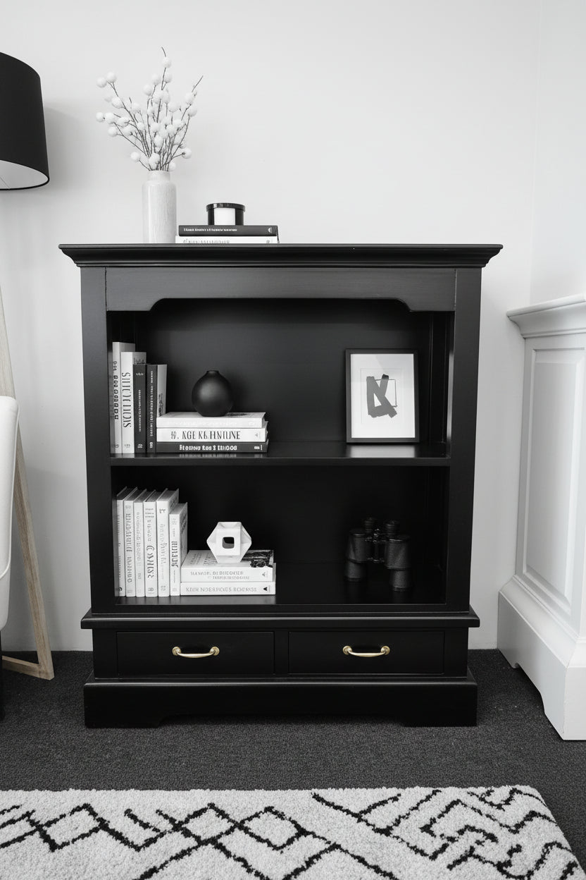 Hampton's Black Bookcase