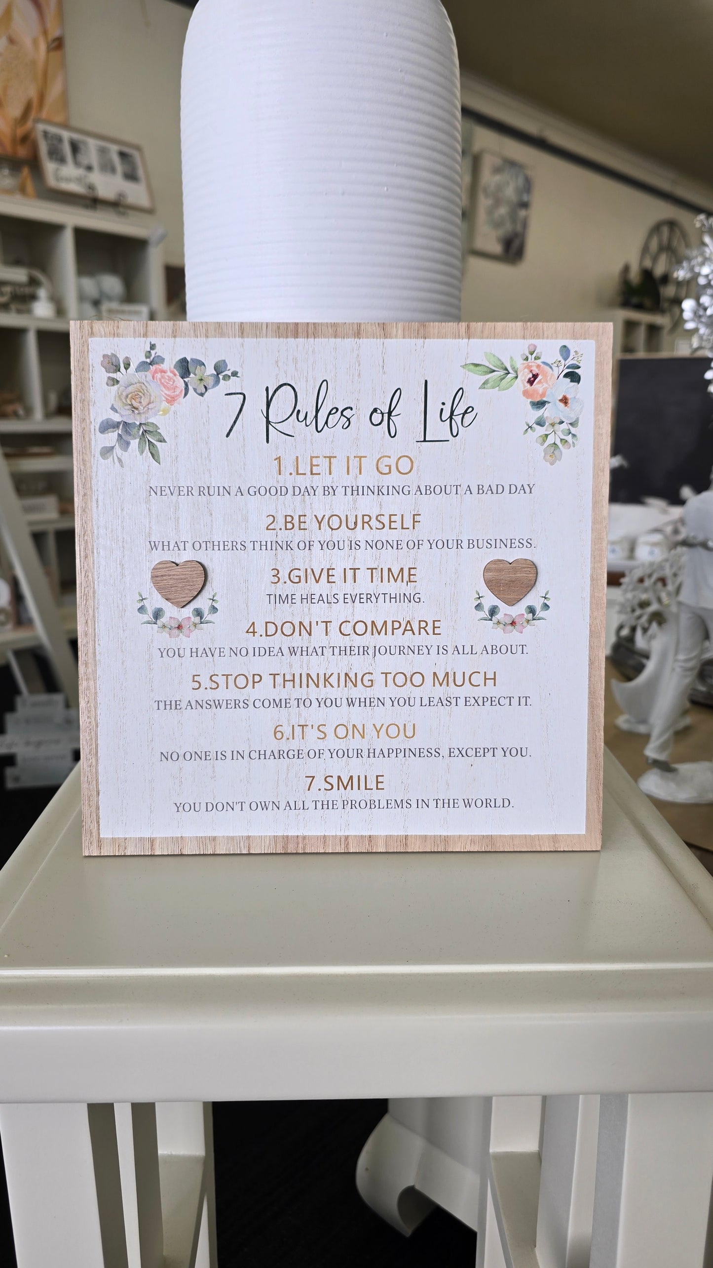 Rules of Life Plaque
