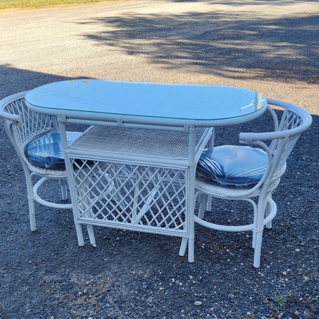 Rattan Honeymoon Setting-White