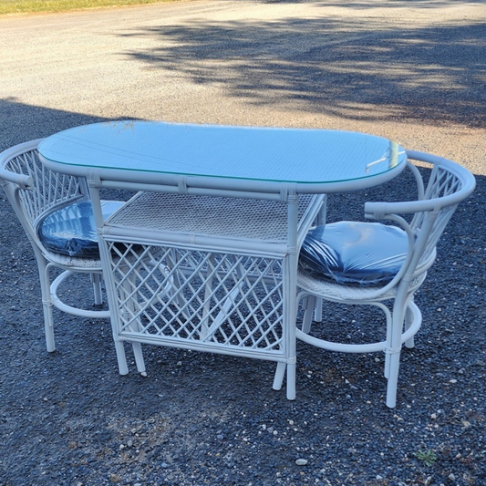 Rattan Honeymoon Setting-White