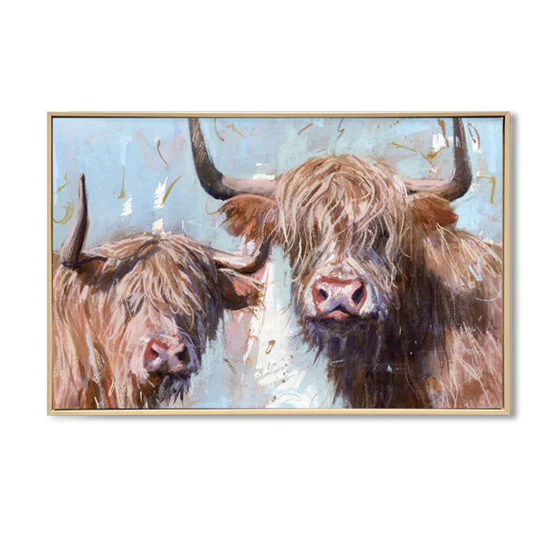 Framed Canvas- Highland Friends