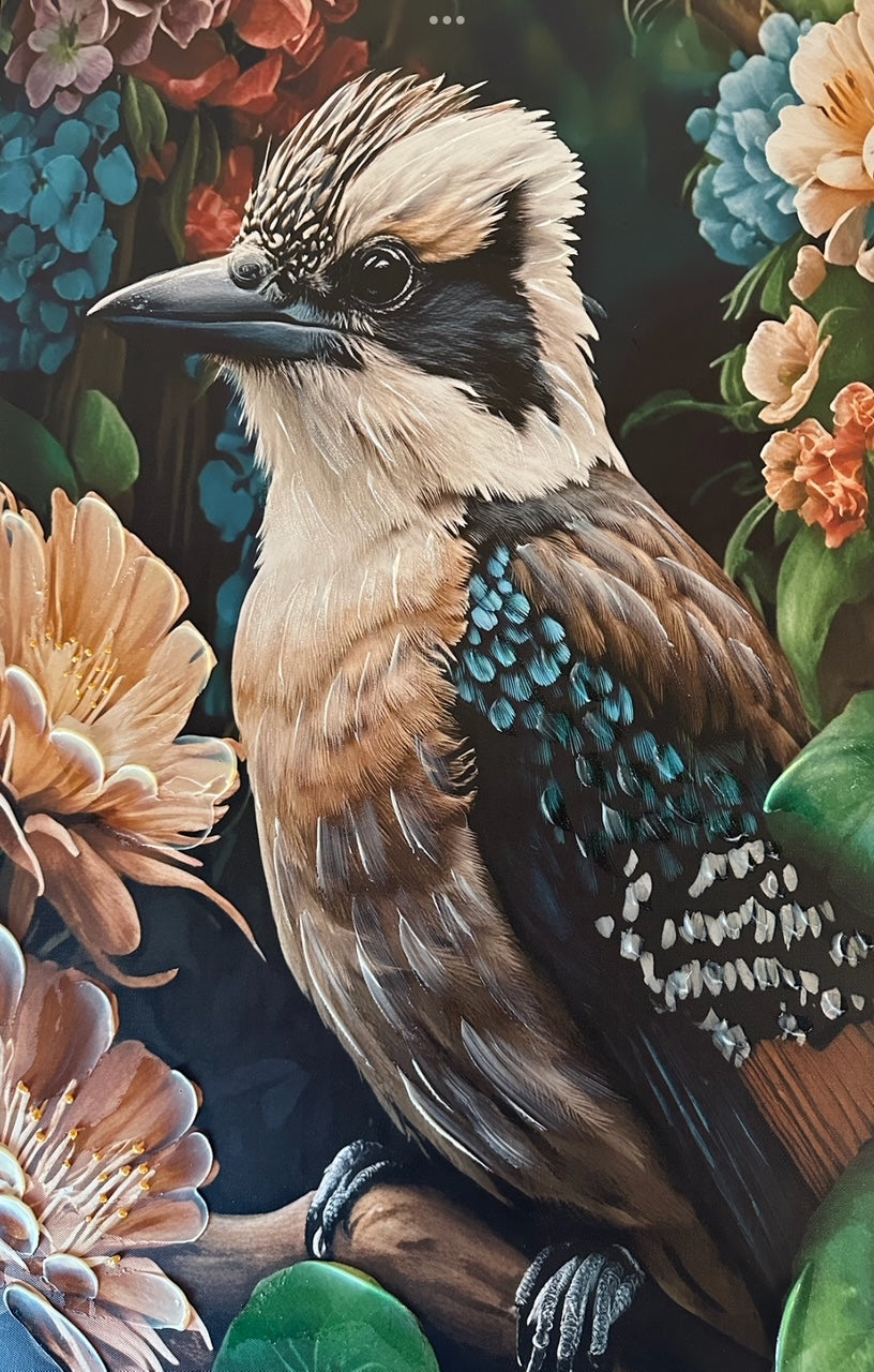 Framed Canvas- Happy Kooka