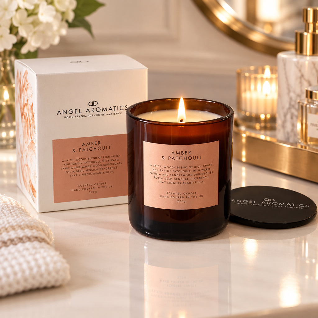 Angel Aromatics Amber and Patchouli Candle