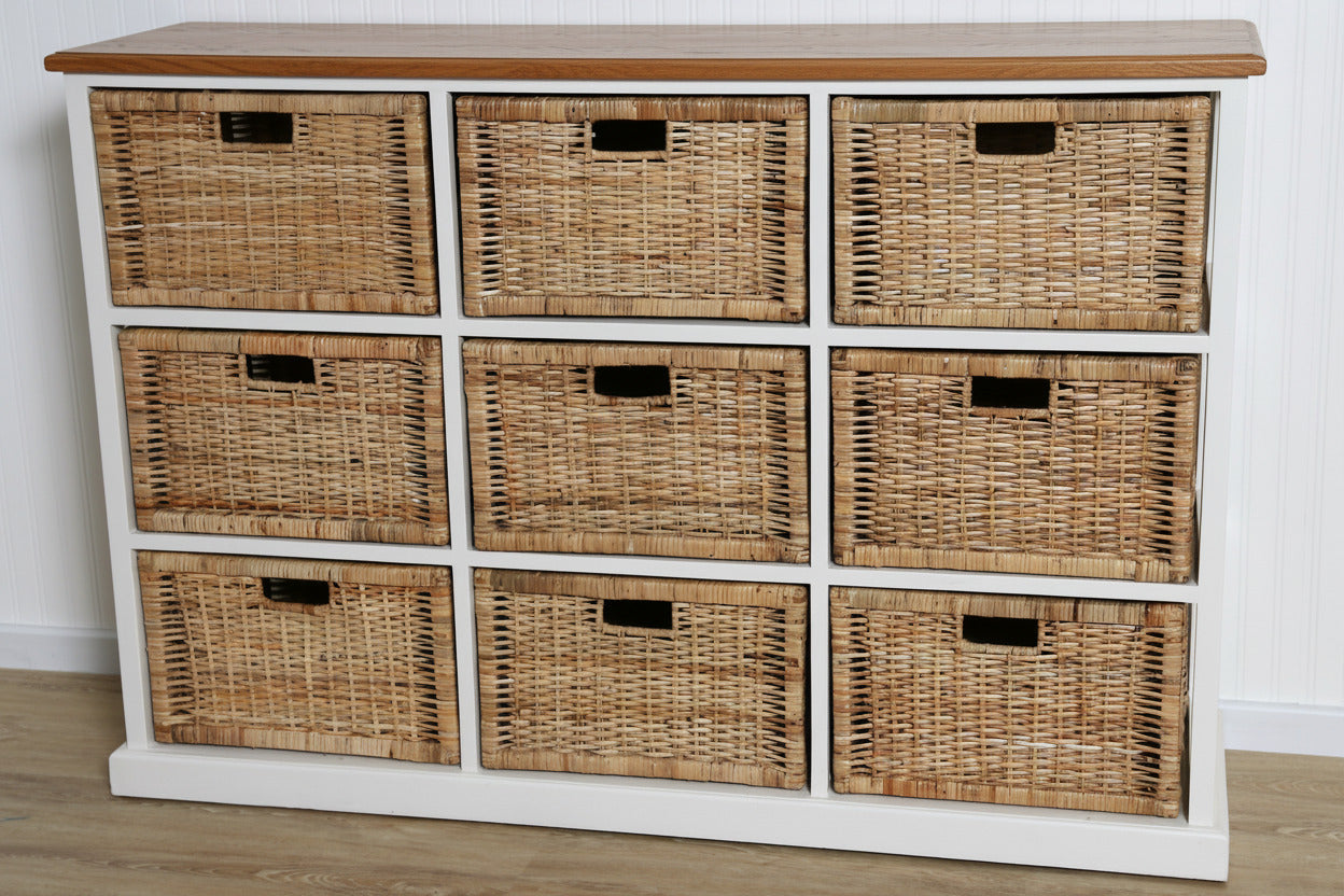 Coastal 9 Drawer Storage