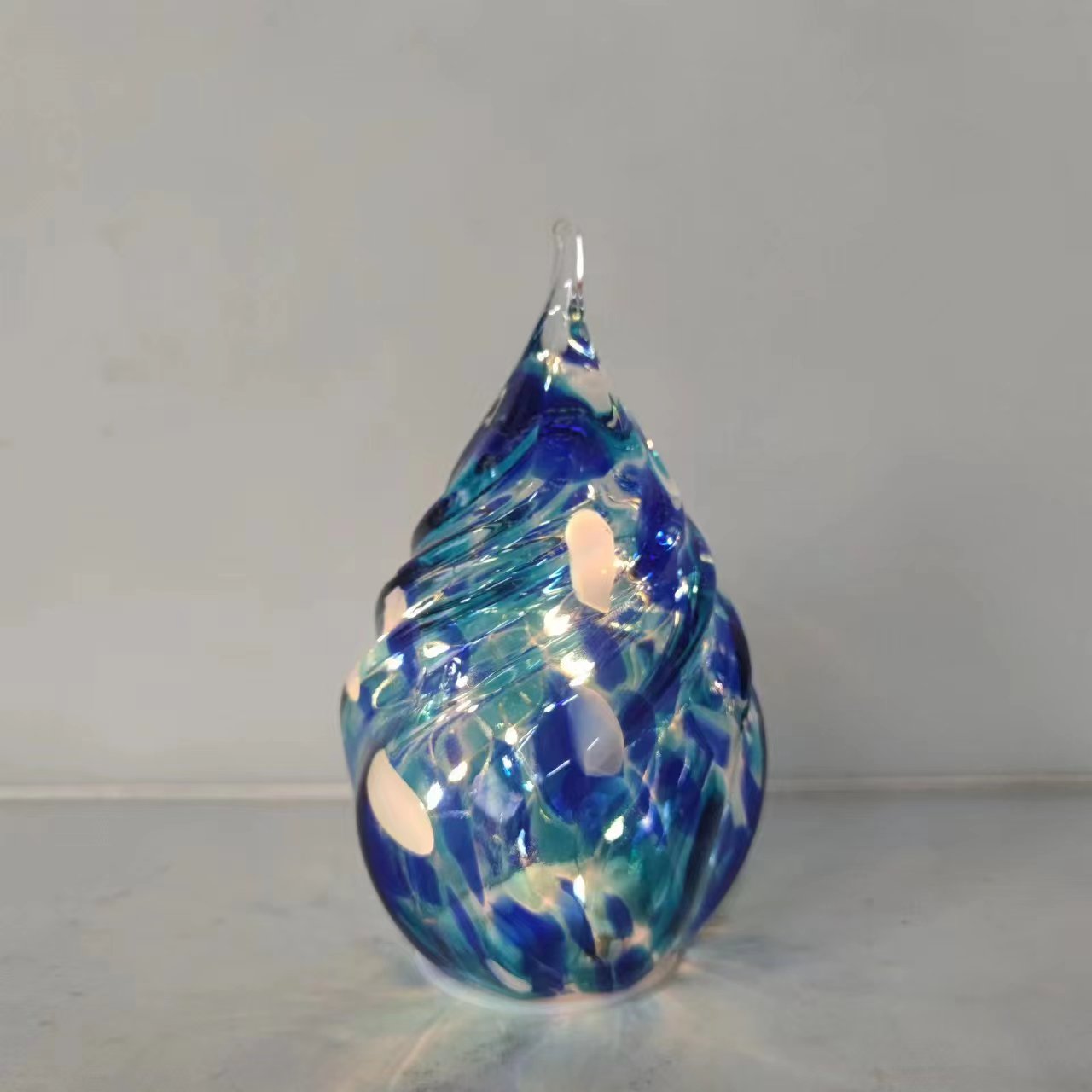 Glow Light Teardrop- Turquoise Blue, Medium Blue and White