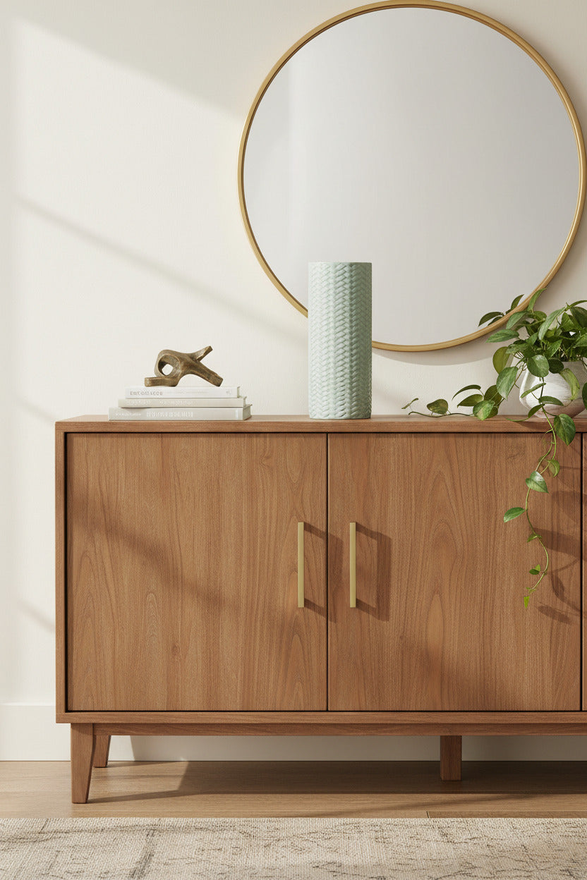Vase Geometric Large-Sage