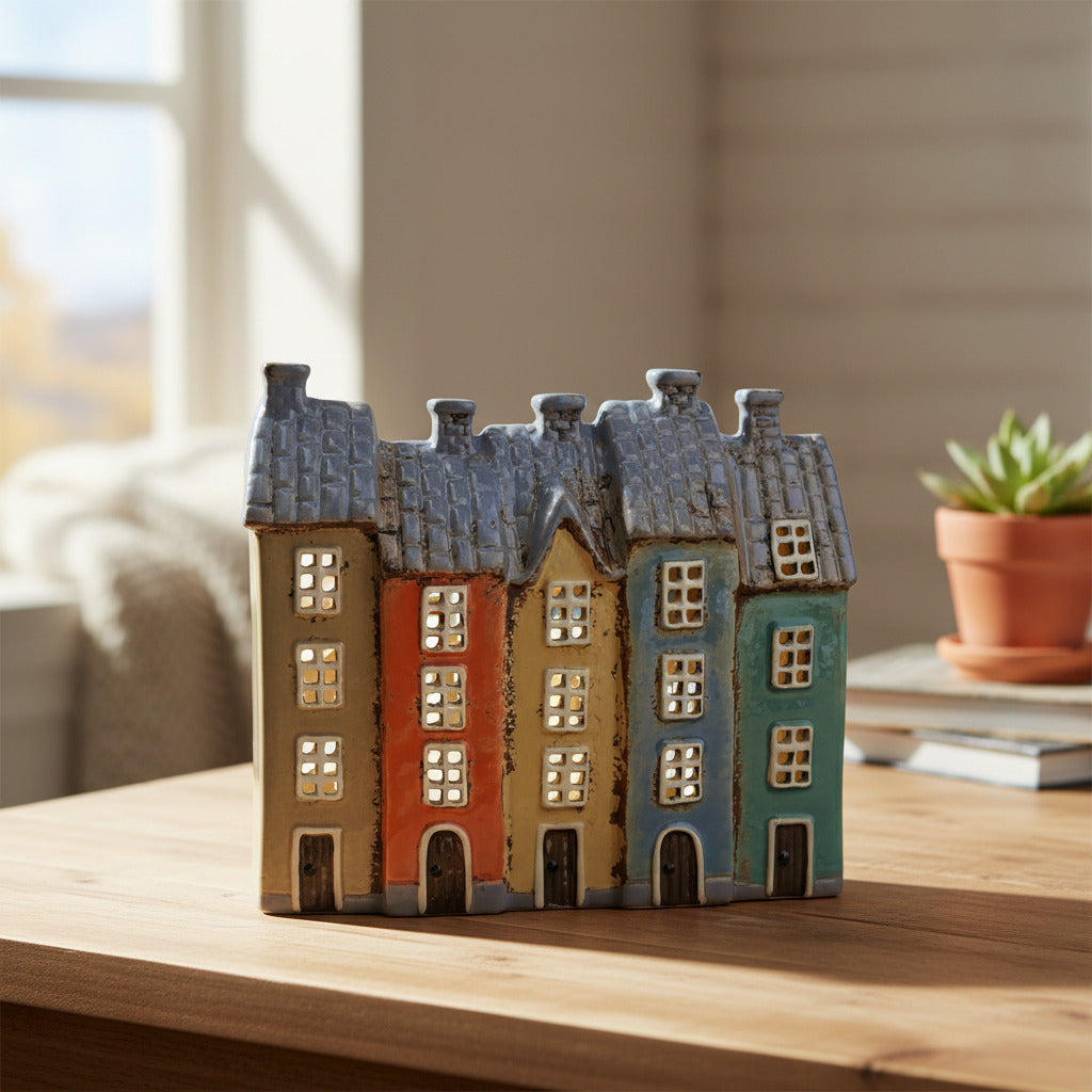 Colourful Houses In A Row Tealight