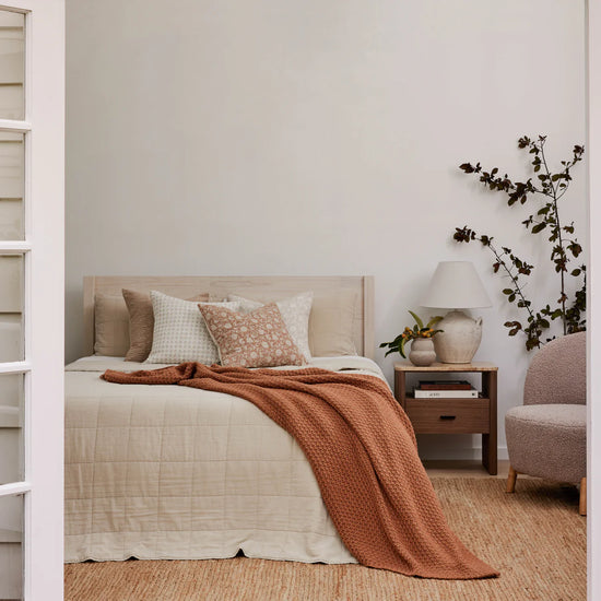 Madras Jarrah Throw Rug- Clay