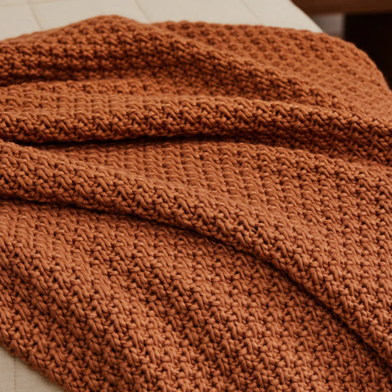 Madras Jarrah Throw Rug- Clay
