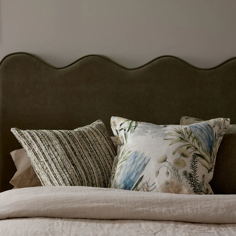 Native Garden Cushion Cover-Blue