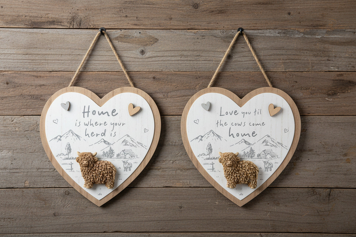 Highland Cow Hanging Plaque