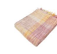 Throw Rug Plaid- Pink