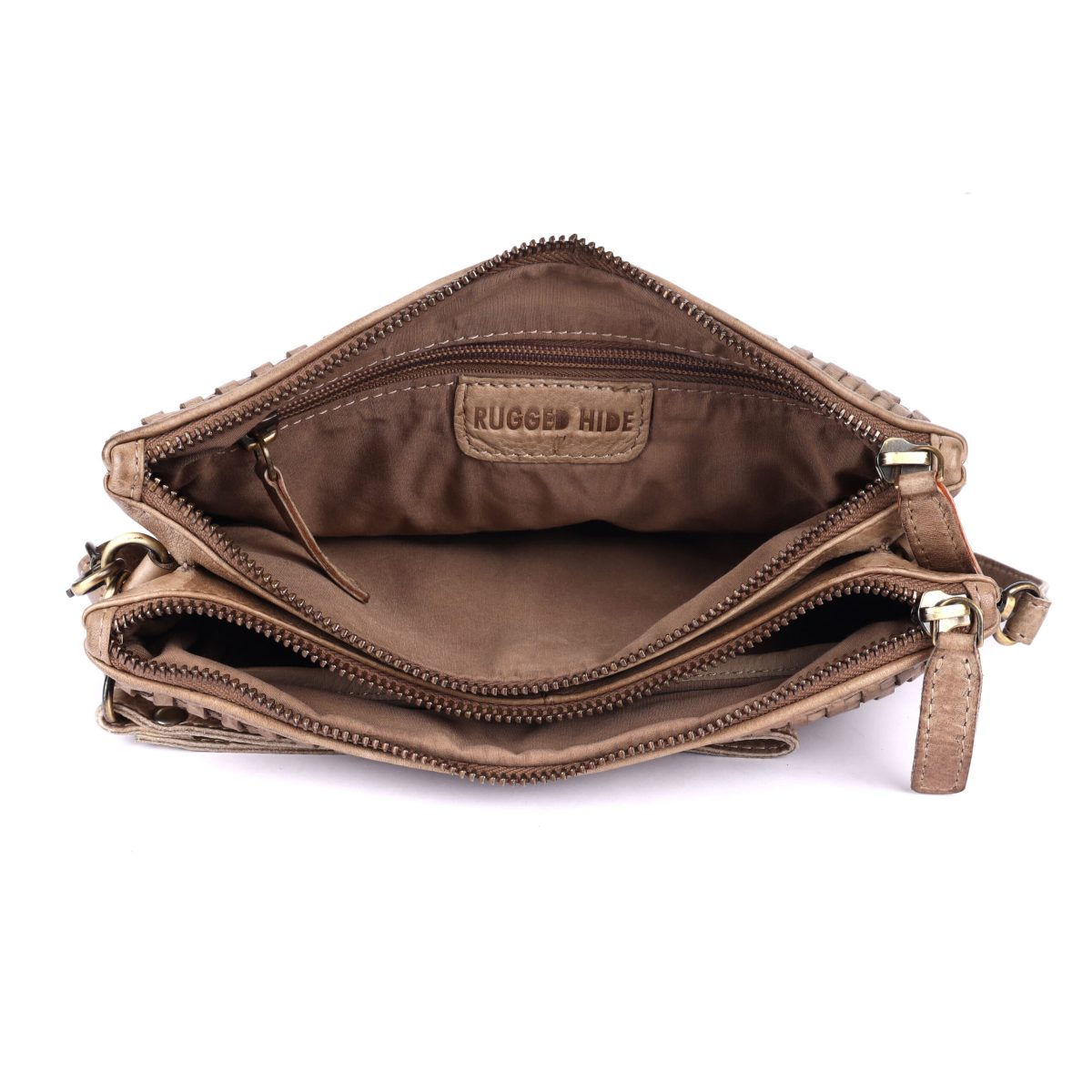 Rugged Hide Rimini Crossbody- Taupe
