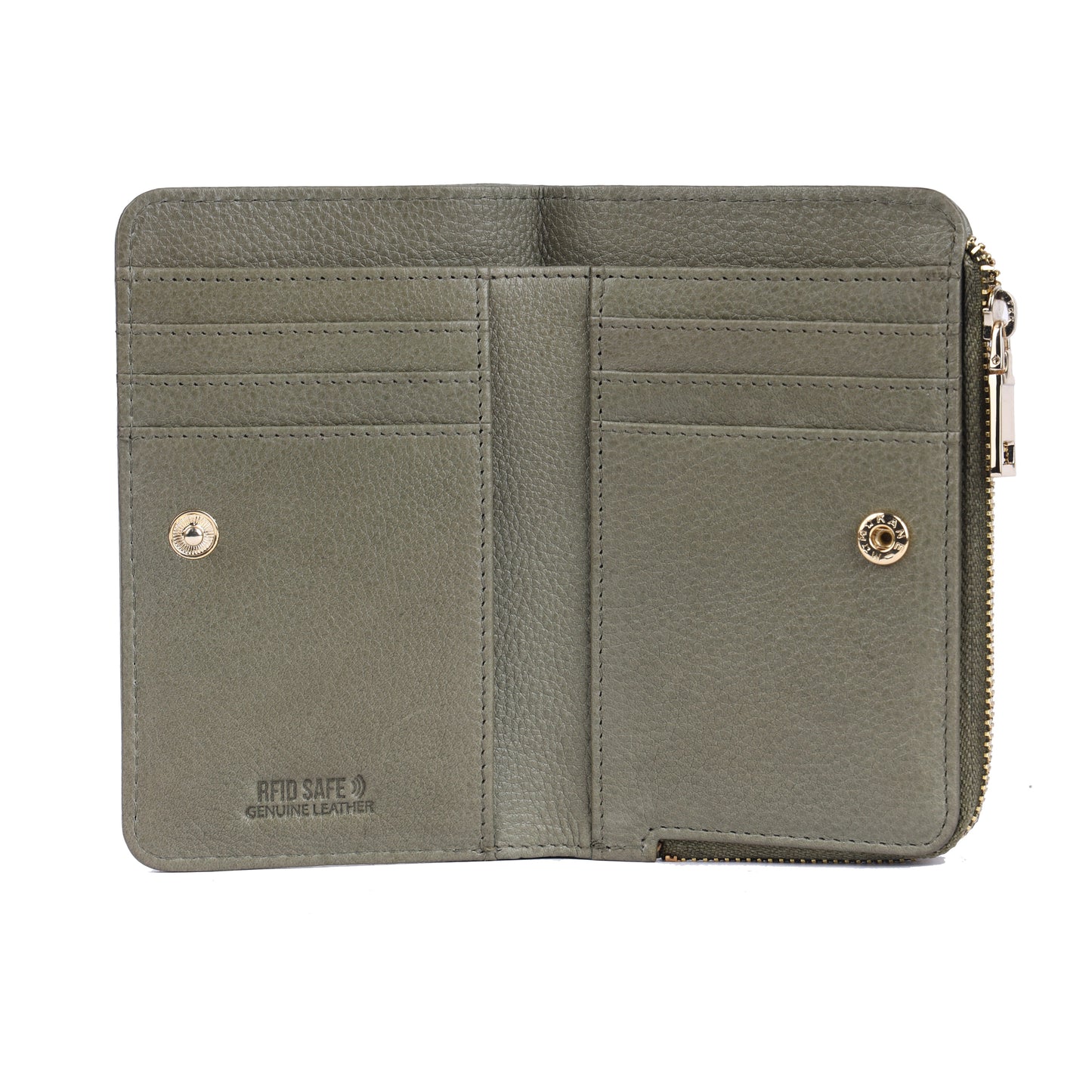 Rugged Hide Mia Wallet-Olive
