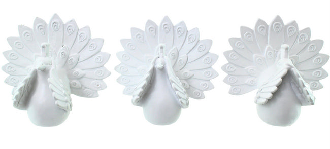 Hear See Speak Peacocks - White