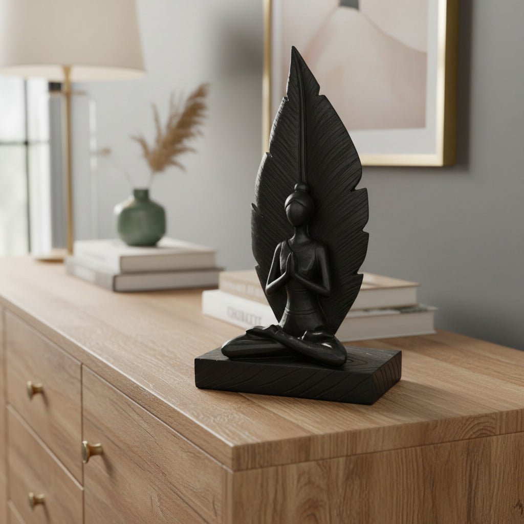 Yoga Mantra Figurine - Black