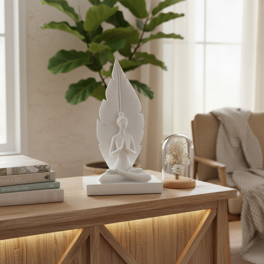 Yoga Mantra Figurine - White