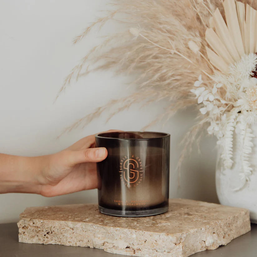 Vanilla and Patchouli and Sandalwood Candle