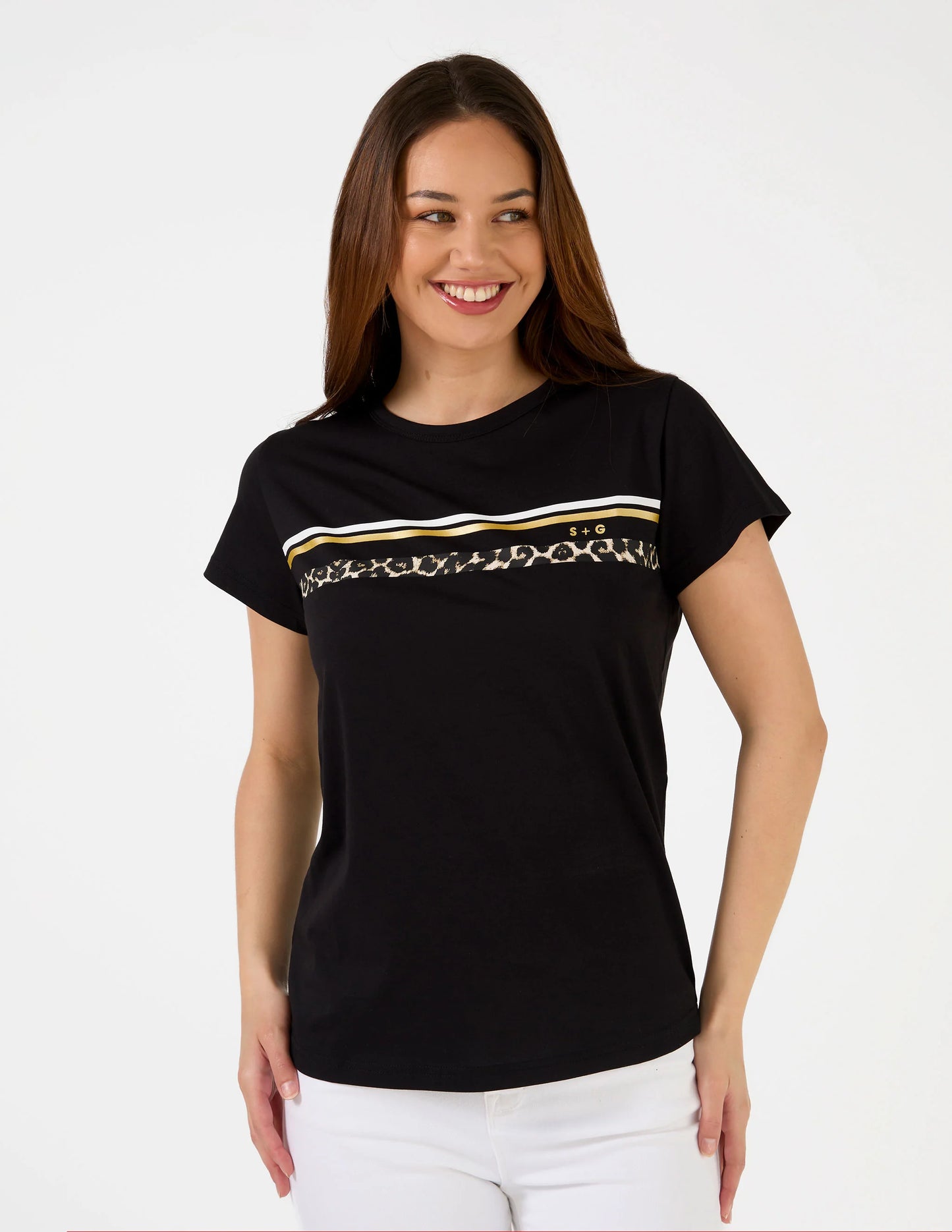 Stella and Gemma Icon Tee-Black