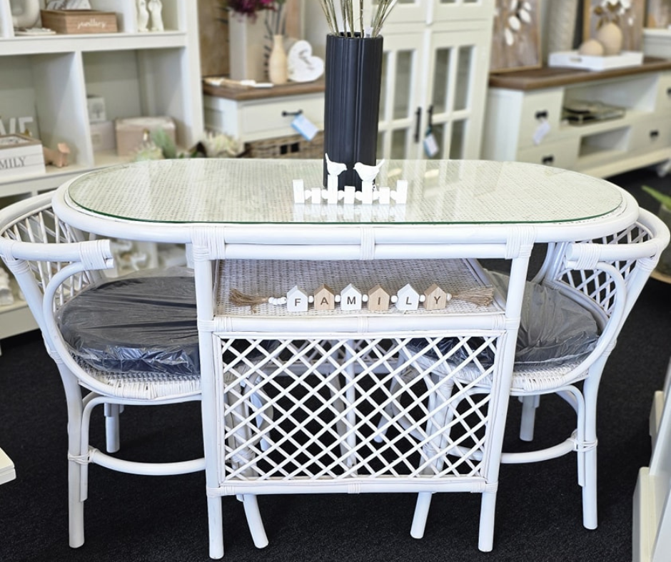 Rattan Honeymoon Setting-White