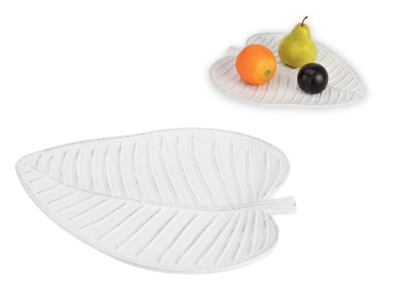 Leaf Plate -Whitewwash