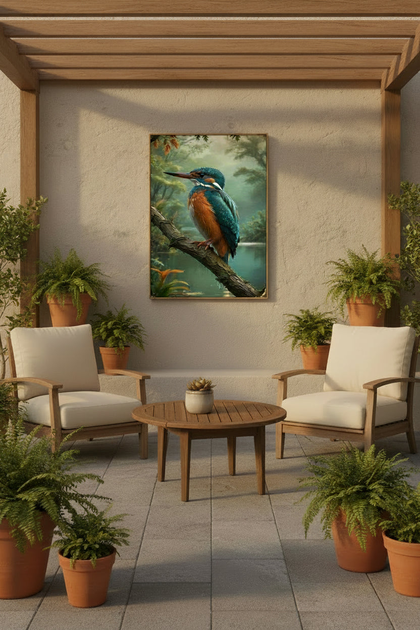 Woodland Kingfisher Painting