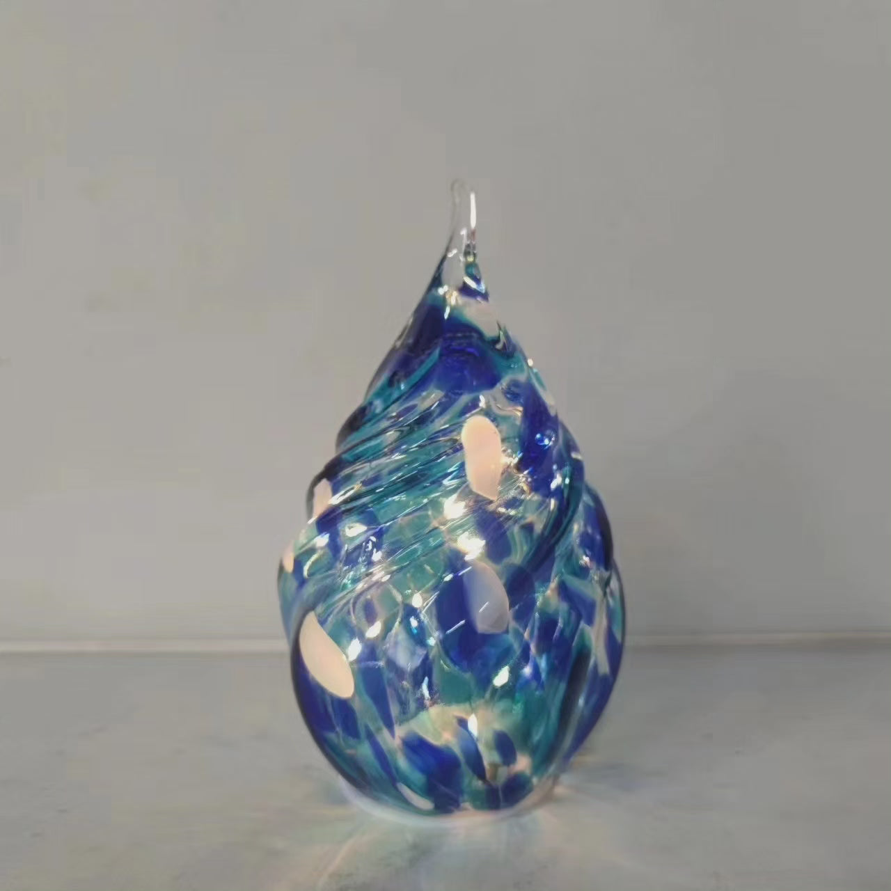 Glow Light Teardrop- Turquoise Blue, Medium Blue and White