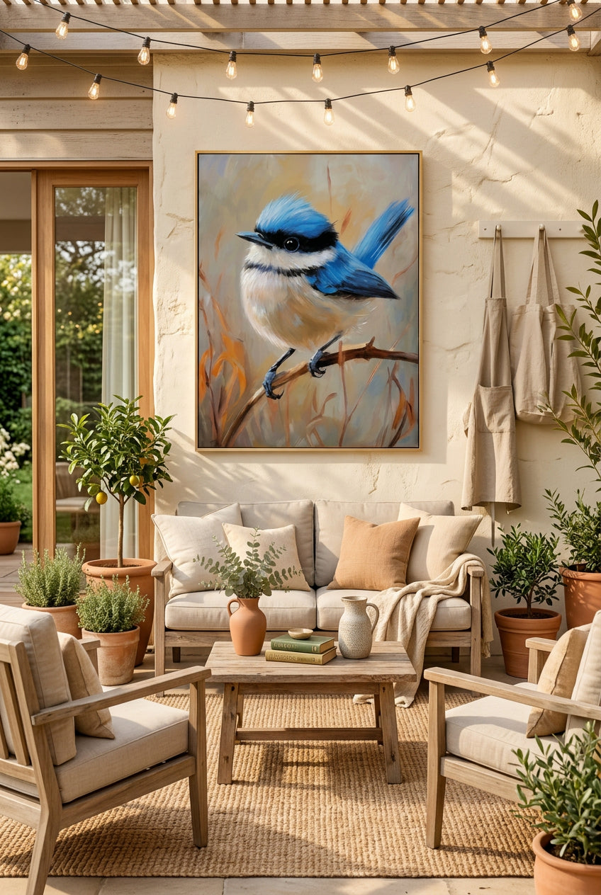 Perched Wren Painting