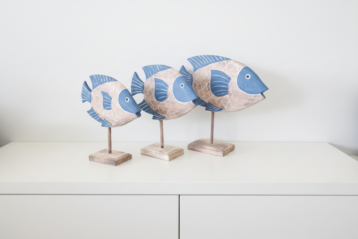 Wooden Fish Set