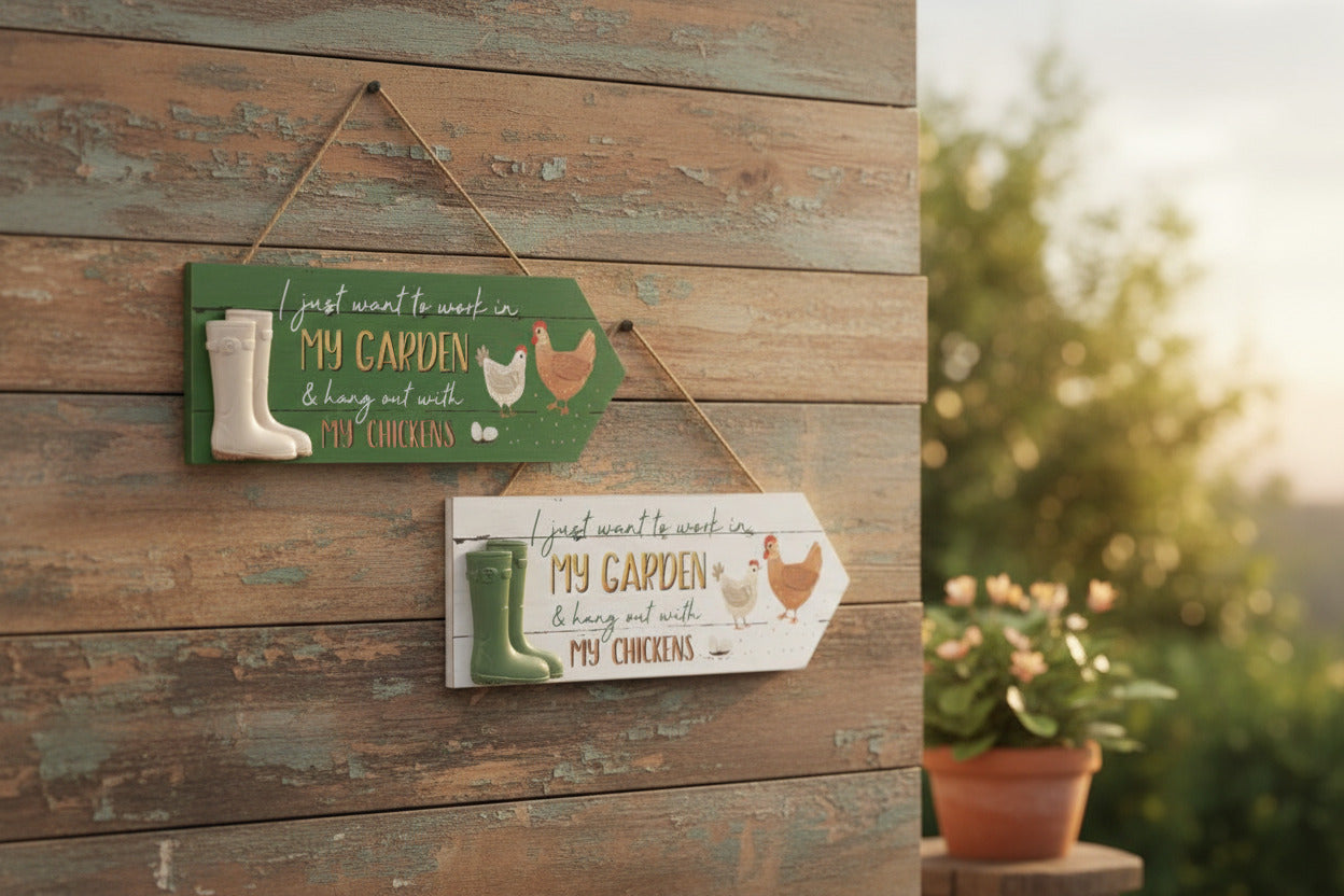 My Garden Chicken/Boot Sign