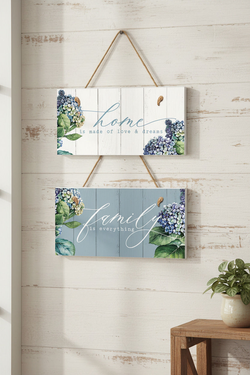 Hydrangea Plaque