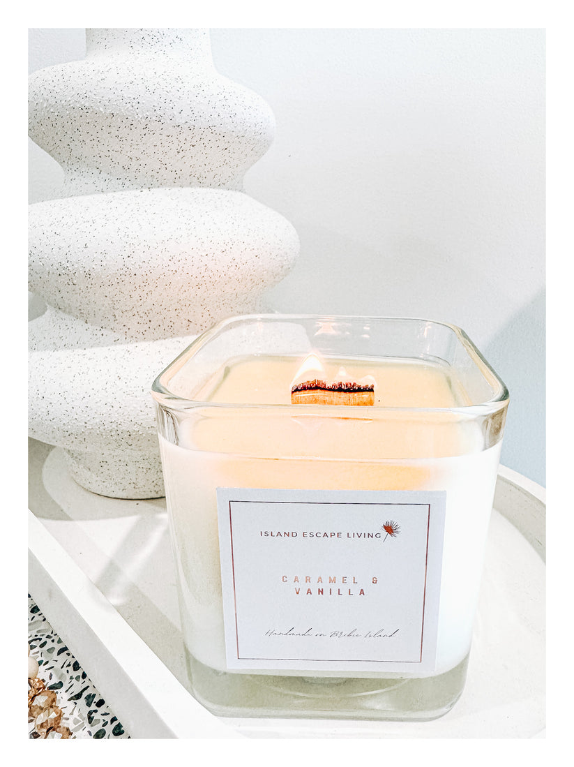 Woodwick Candle Jar with Clear Quartz Crystal