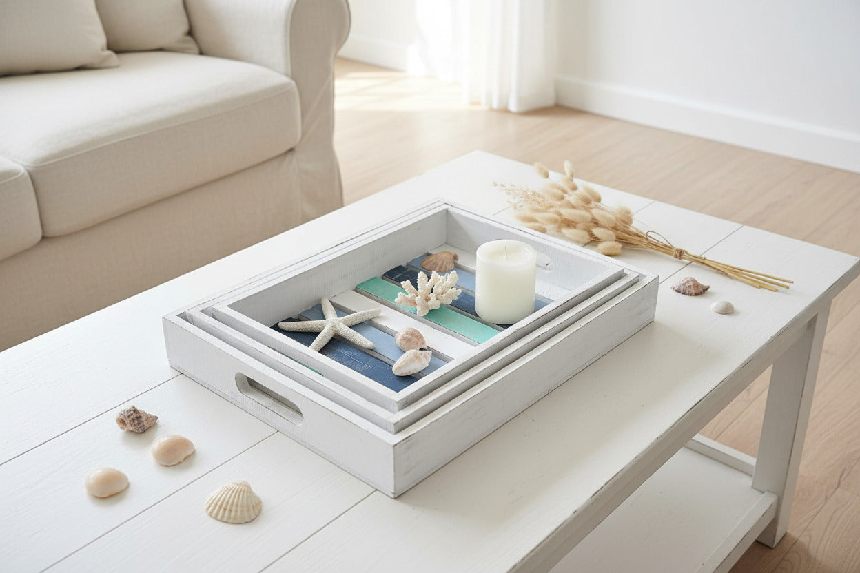 Wooden Tray Set of 3