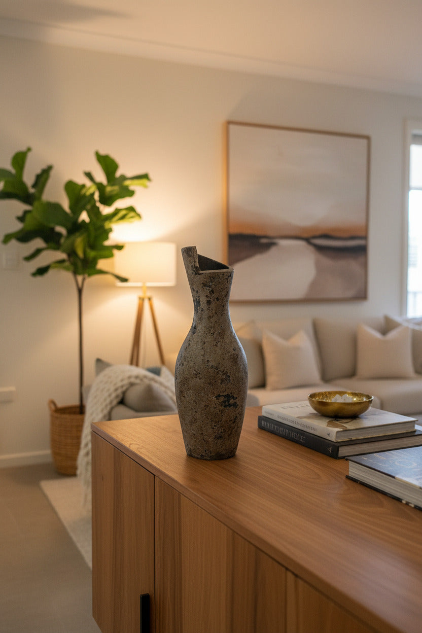 Ulir Vase-Burnt Brown