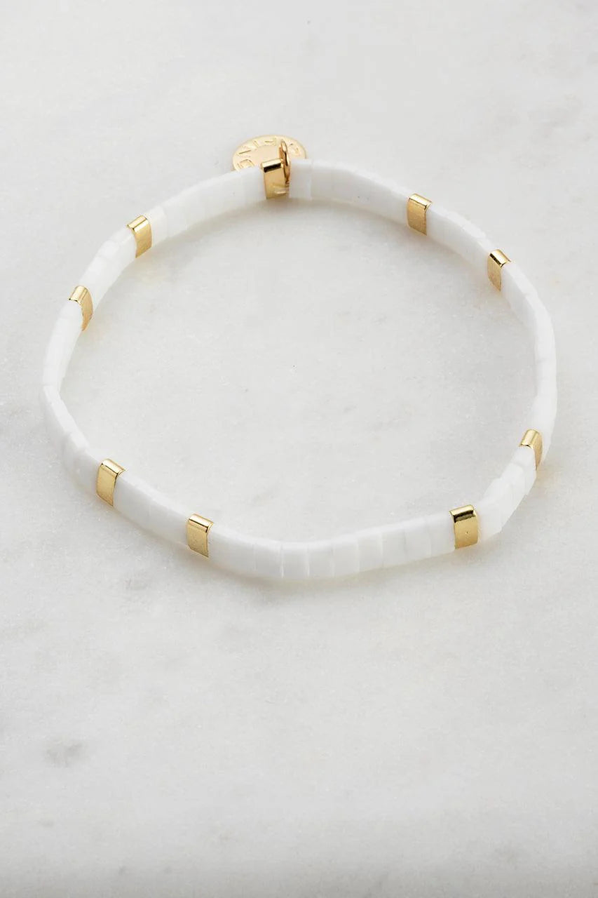 Zafino Tile Bracelet-White