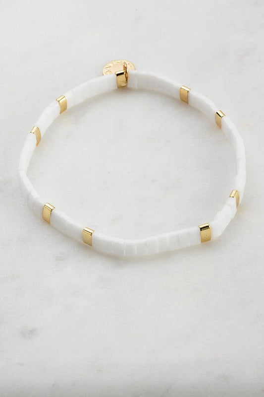 Zafino Tile Bracelet-White