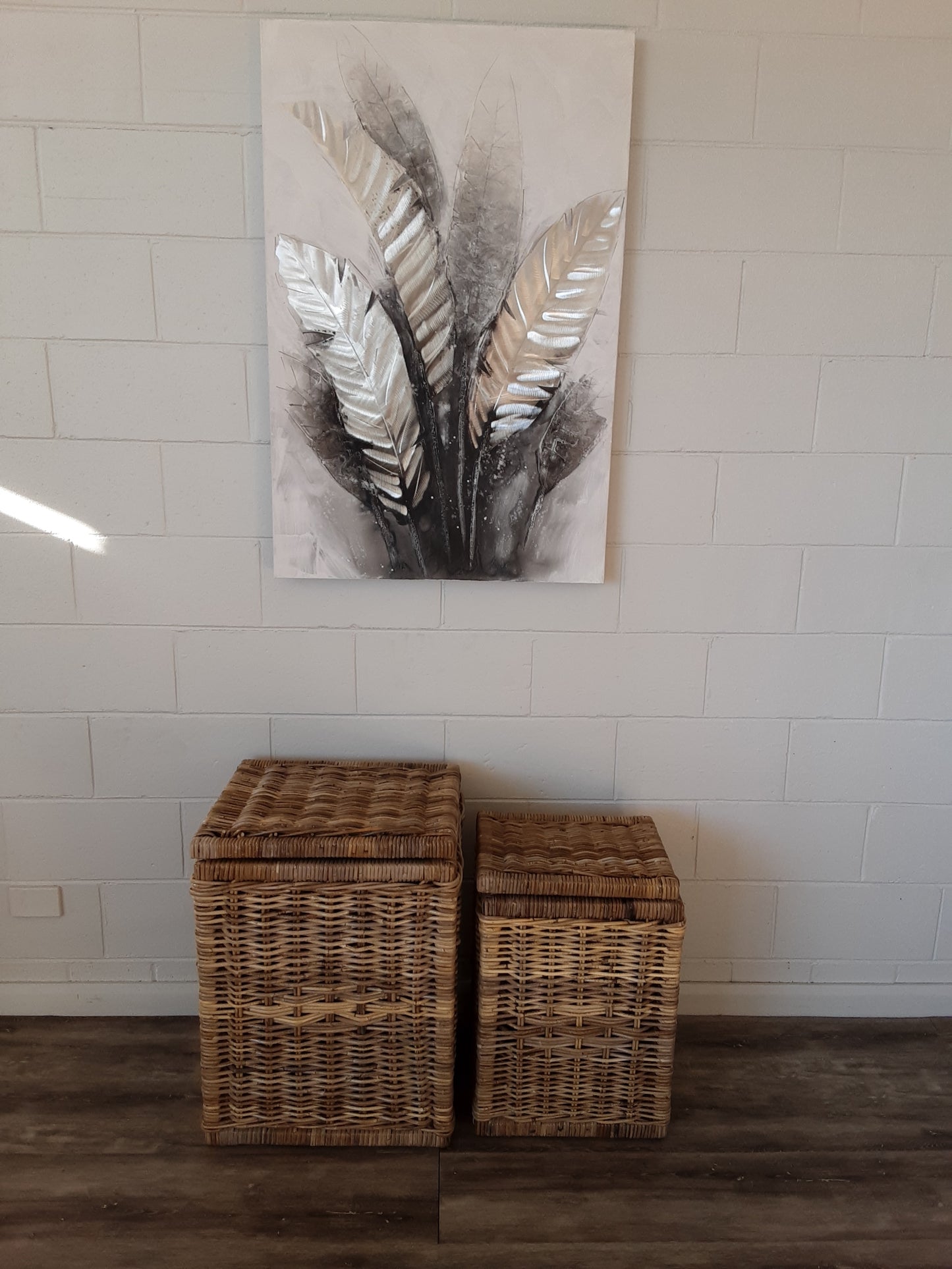 Rattan Laundry Basket - Kubu Grey