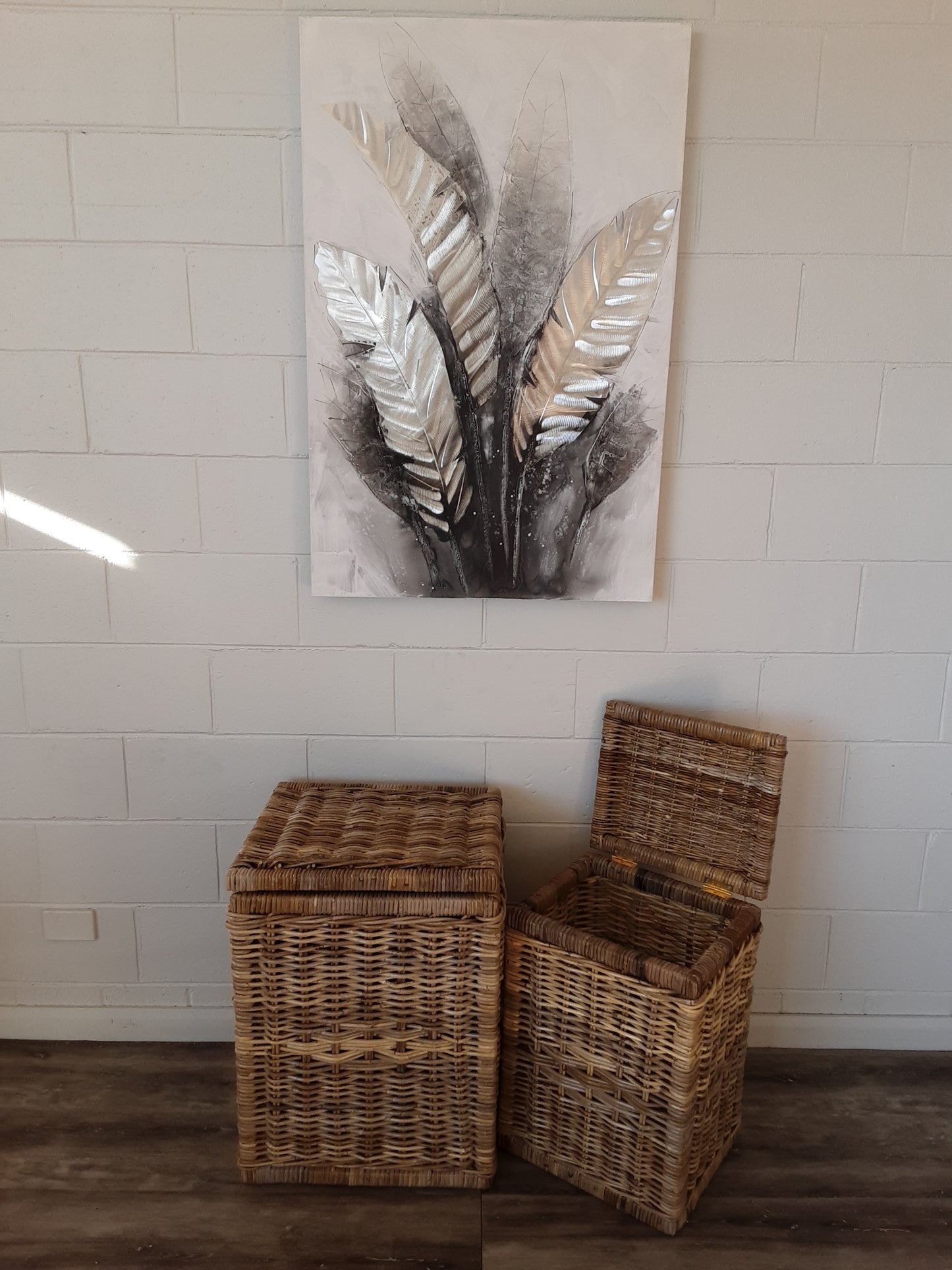 Rattan Laundry Basket - Kubu Grey