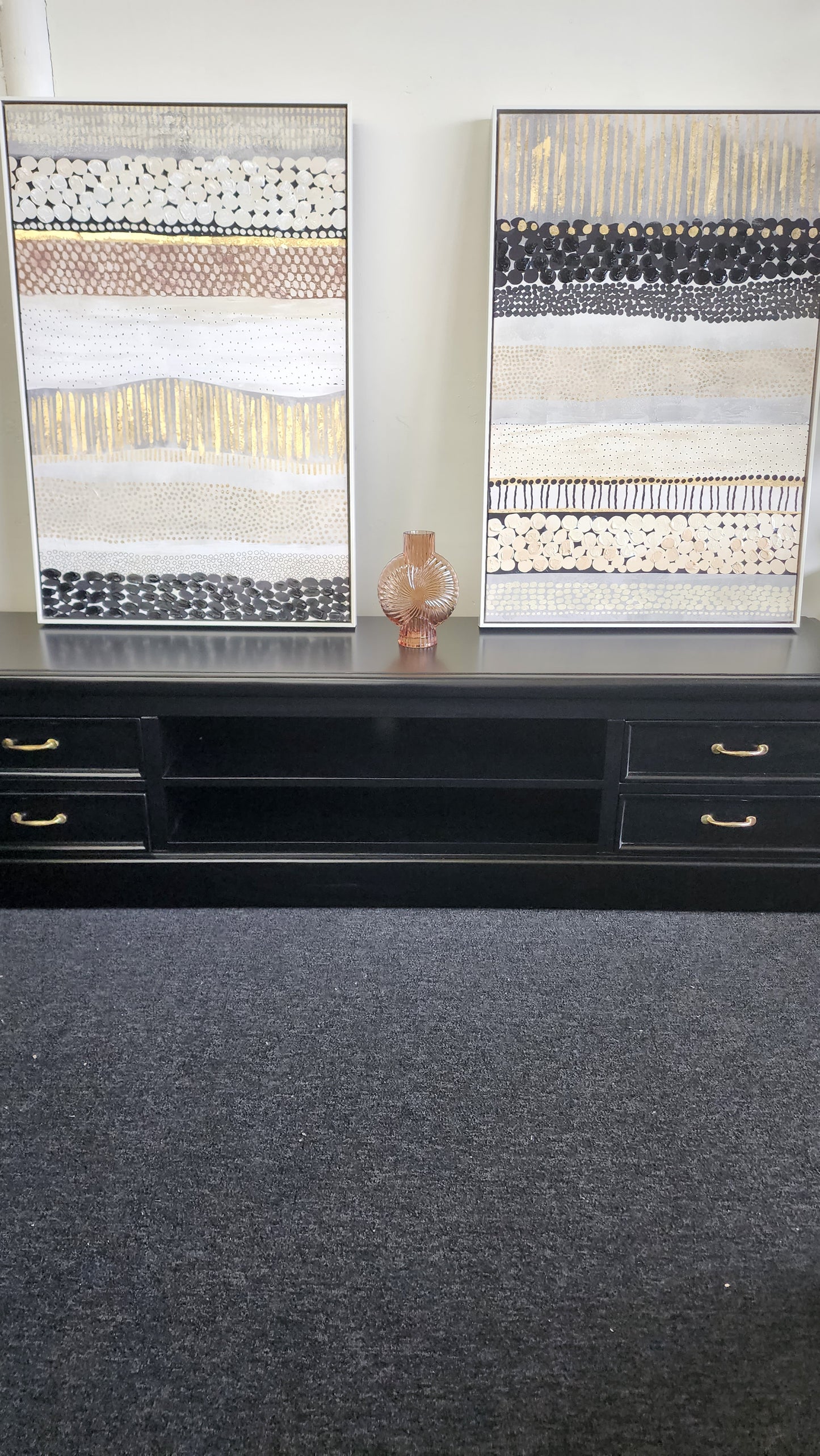 Hampton' Black 4 Drawer Tv