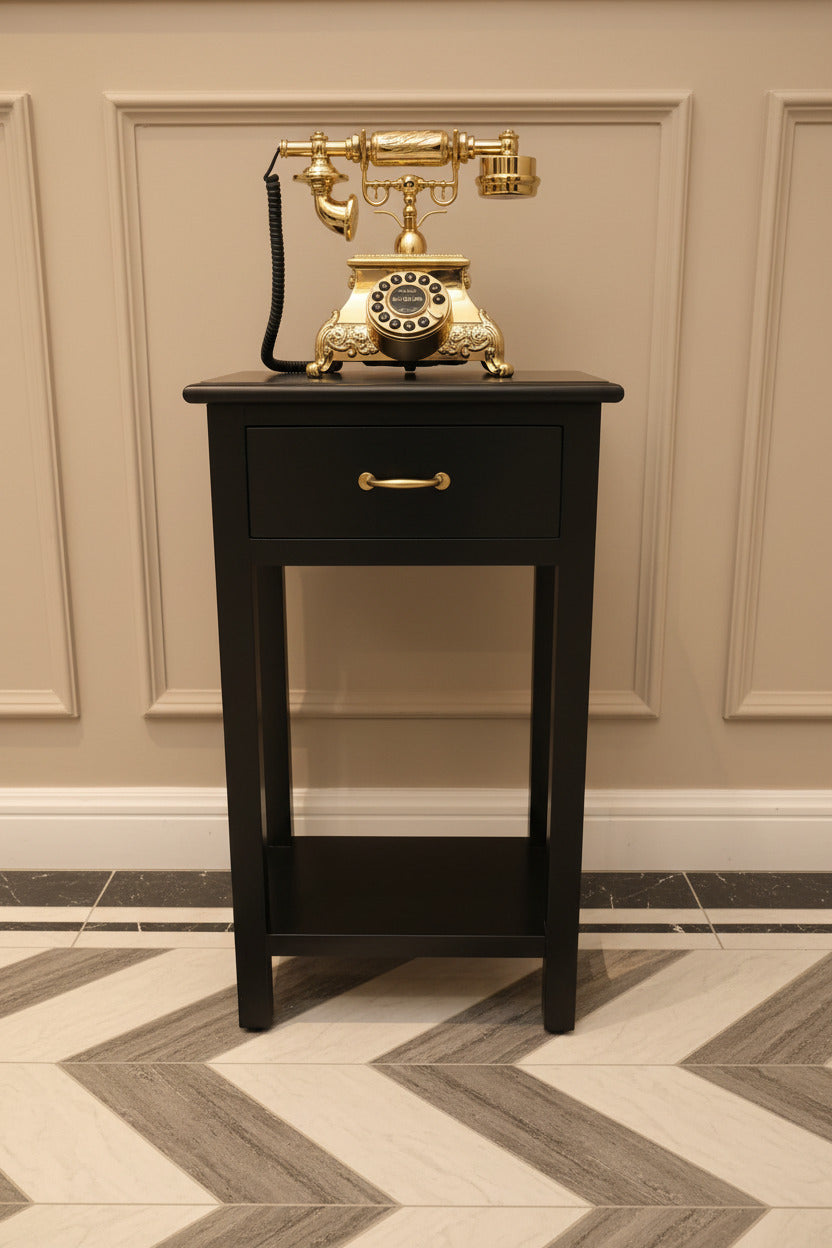 Hampton's Black Telephone Table