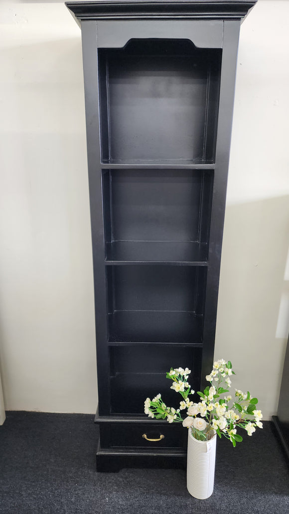 Hampton's Black Single Bookcase
