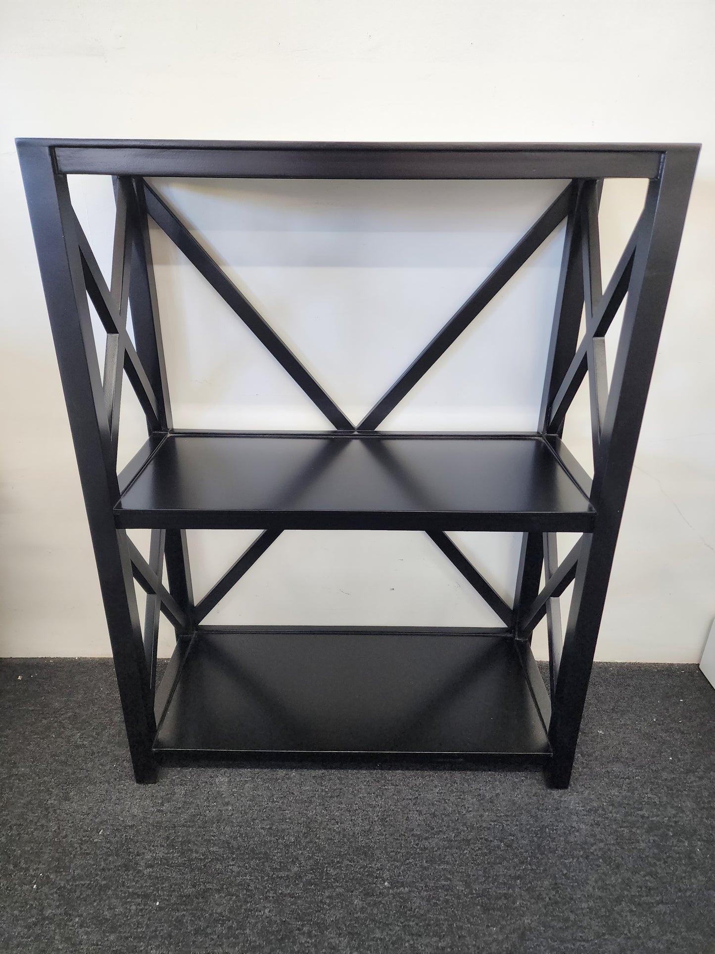 Hampton's Black Cross Bookcase
