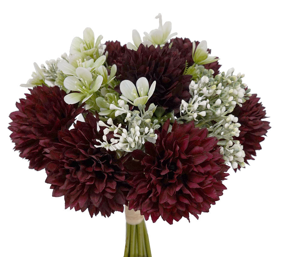 Pom Pom Bouquet- Burgundy