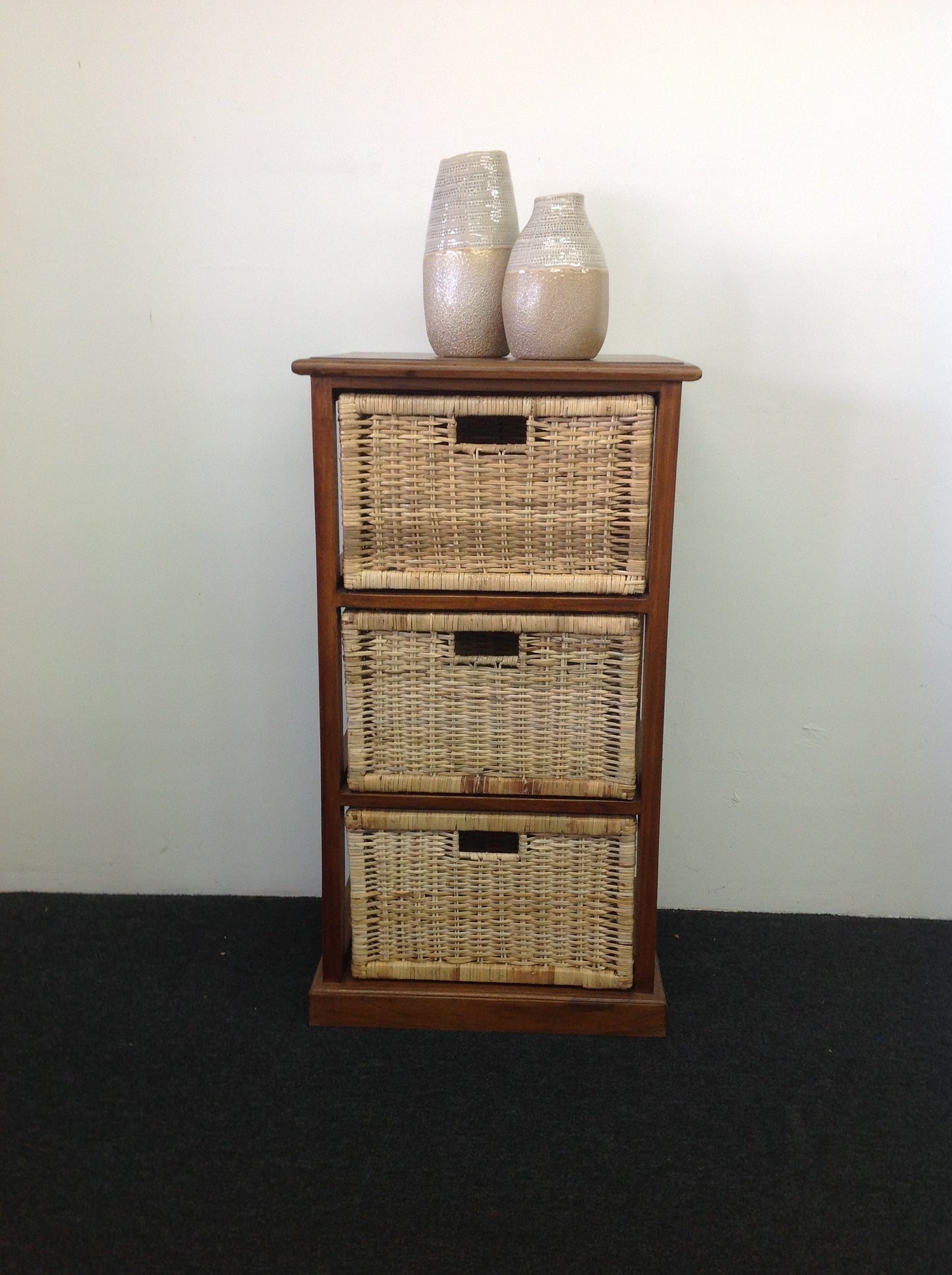 Rattan Storage Unit 3 Drawer