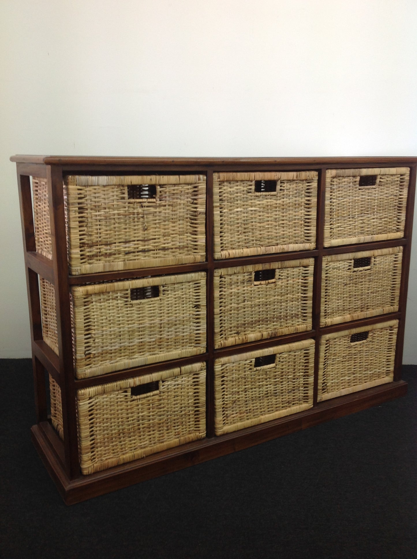 Rattan Storage Unit 9 Drawer