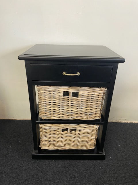 Hampton's Black 2 Drawer Buffet