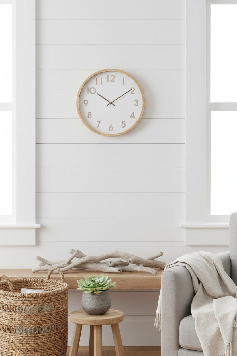 Leonard Wall Clock- White