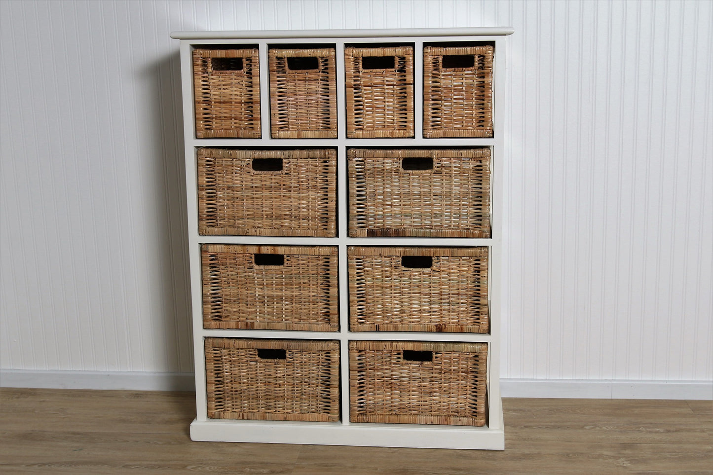 Rattan Storage 10 Drawer Unit