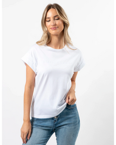 Stella and Gemma Cuff Tee- White